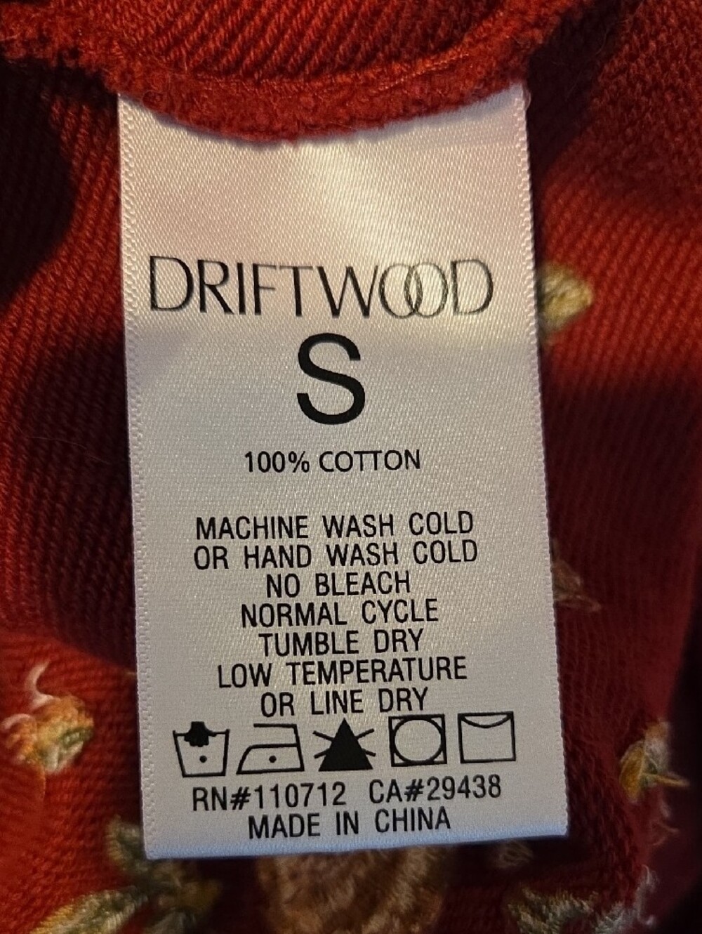 Driftwood Floral Embroidered Hoodie S - Picture 3 of 3